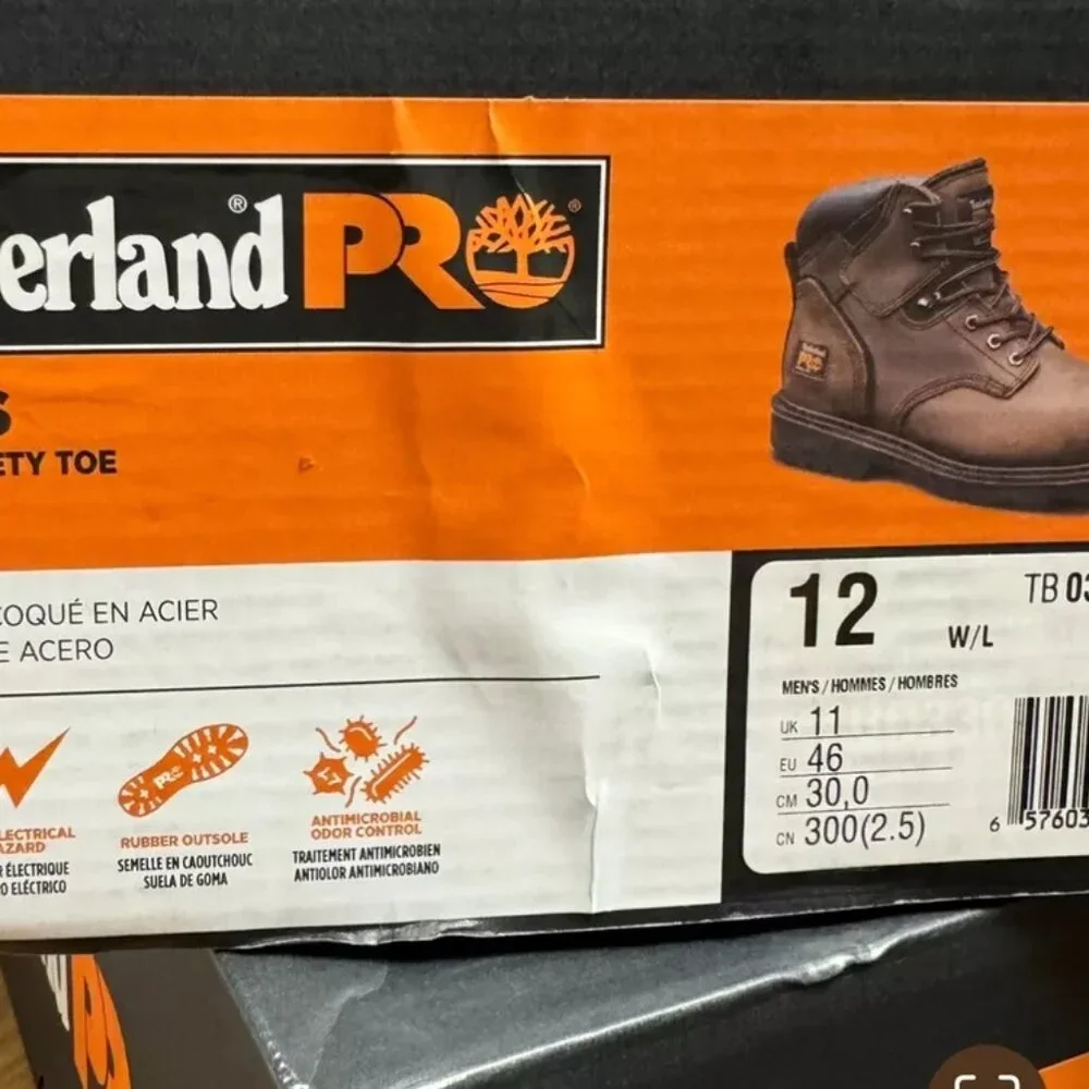 Timberland Pro Mens Pit Boss Steel Toe Work Boot Brown Size 12W